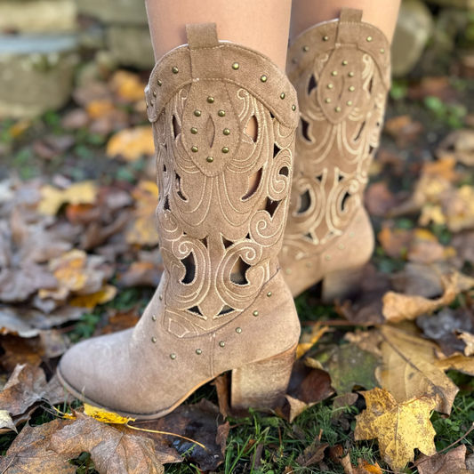 "Desert Elegance" Cut-Out Boots