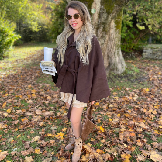 "Fleur D’Hiver" Cape Jacket