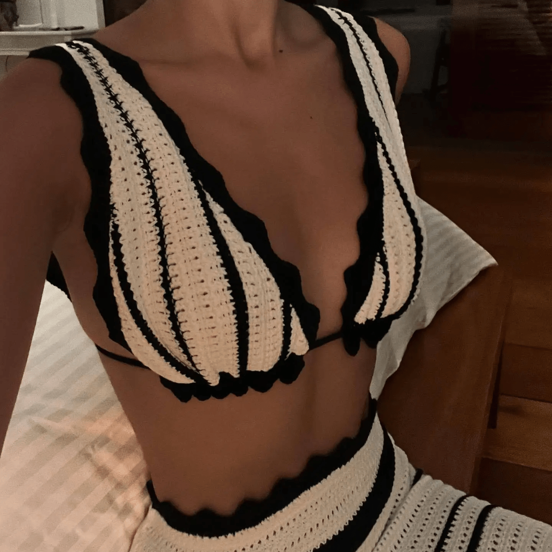"Astalyn" Knitwear Set - Zweiteiler Set (Top & Rock) - The Femme Club