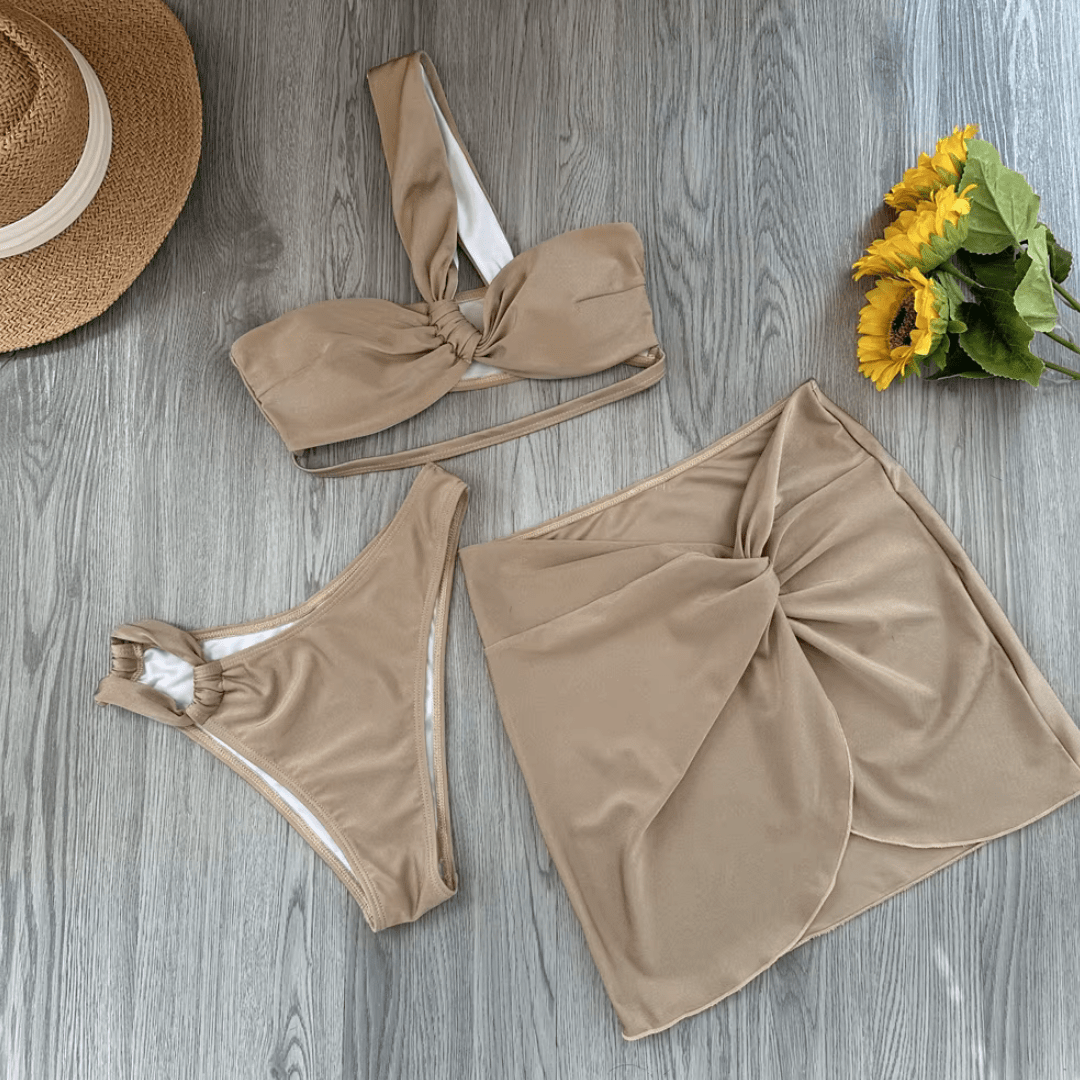 Bikini - Set "Elenia Luxe" - Dreiteiliges Bikini - Set - The Femme Club