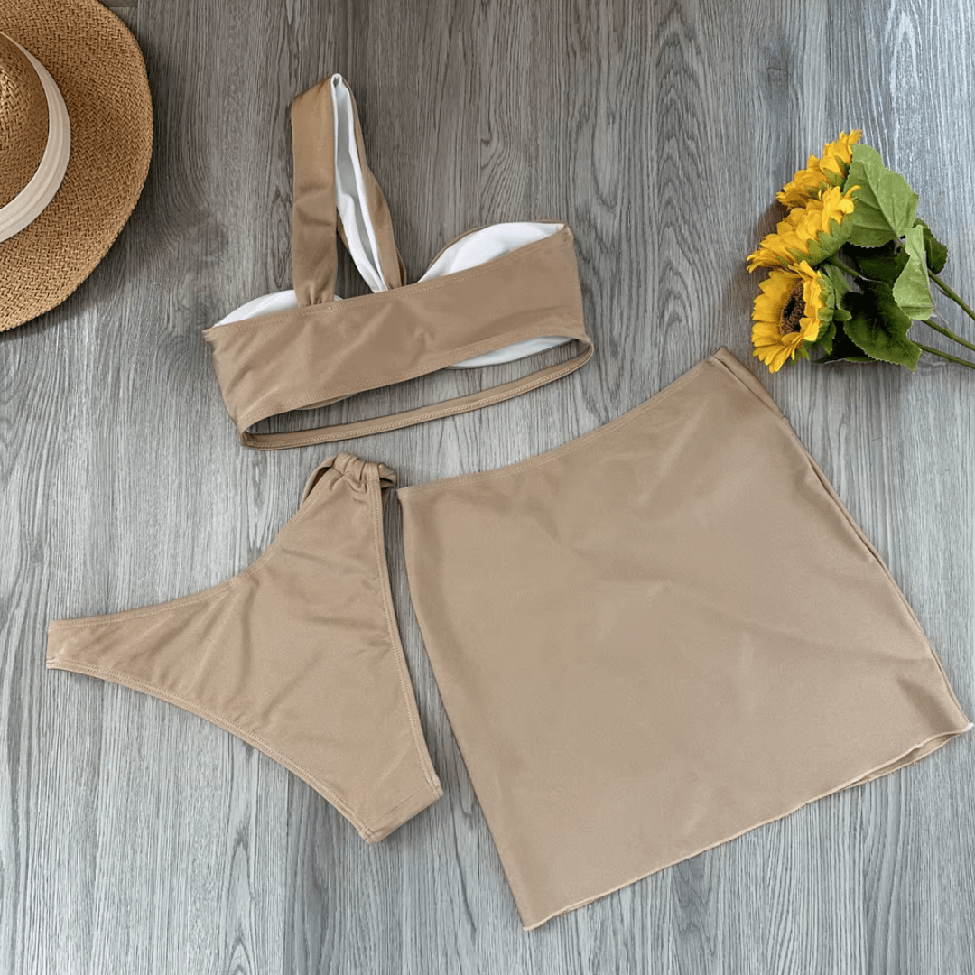 Bikini - Set "Elenia Luxe" - Dreiteiliges Bikini - Set - The Femme Club