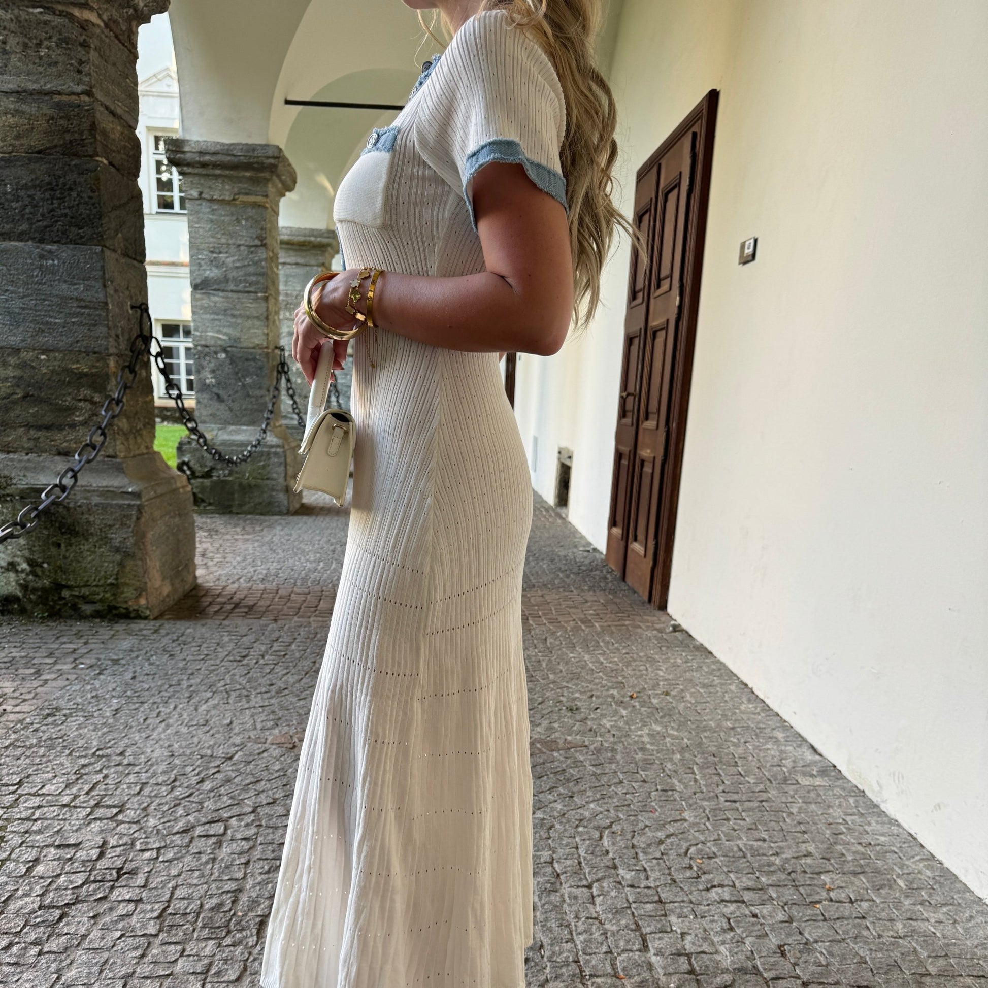 “Denim Elegance“ Knitdress - Abendkleid - The Femme Club