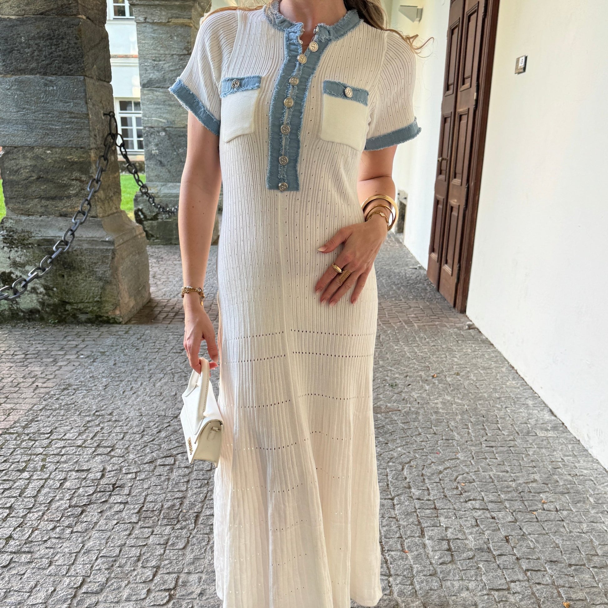 “Denim Elegance“ Knitdress - Abendkleid - The Femme Club