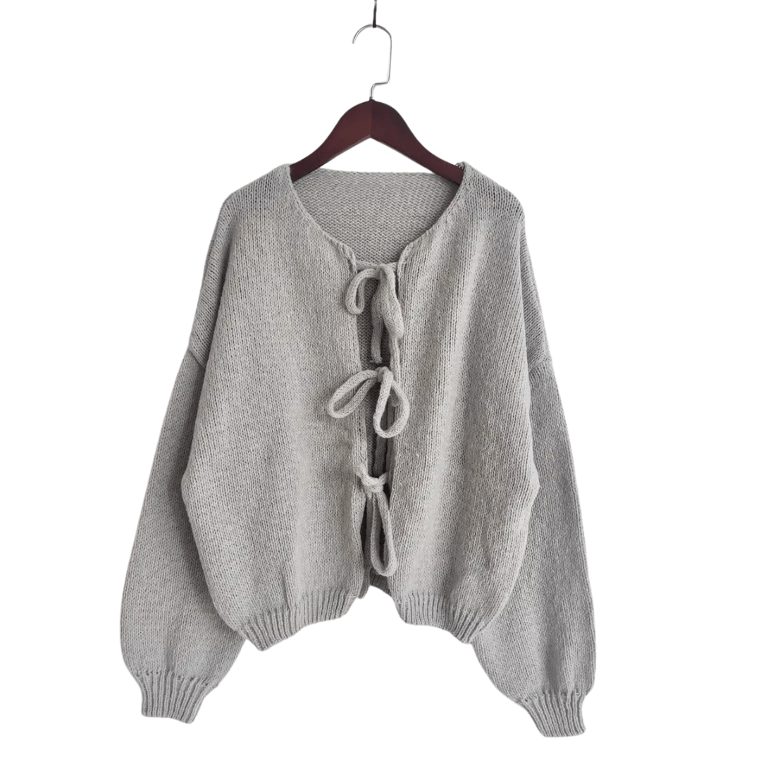 "Léna Paris" Bow Cardigan - Strickjacke - The Femme Club