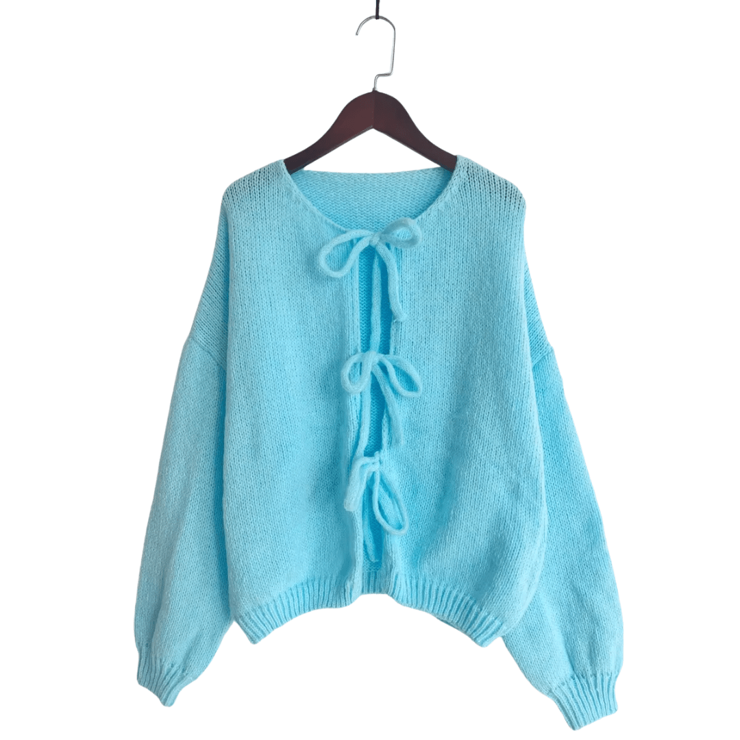 "Léna Paris" Bow Cardigan - Strickjacke - The Femme Club