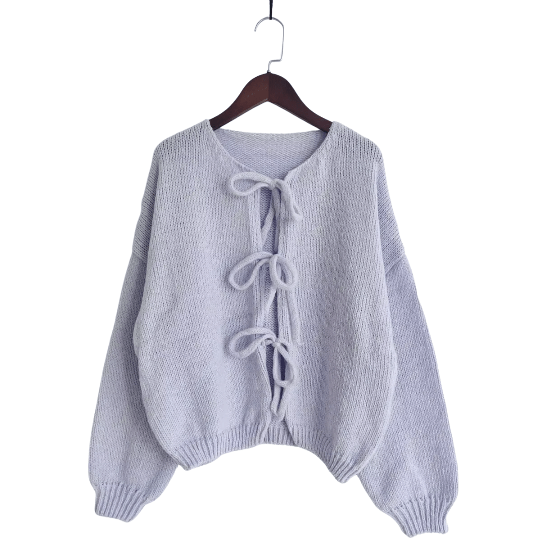 "Léna Paris" Bow Cardigan - Strickjacke - The Femme Club