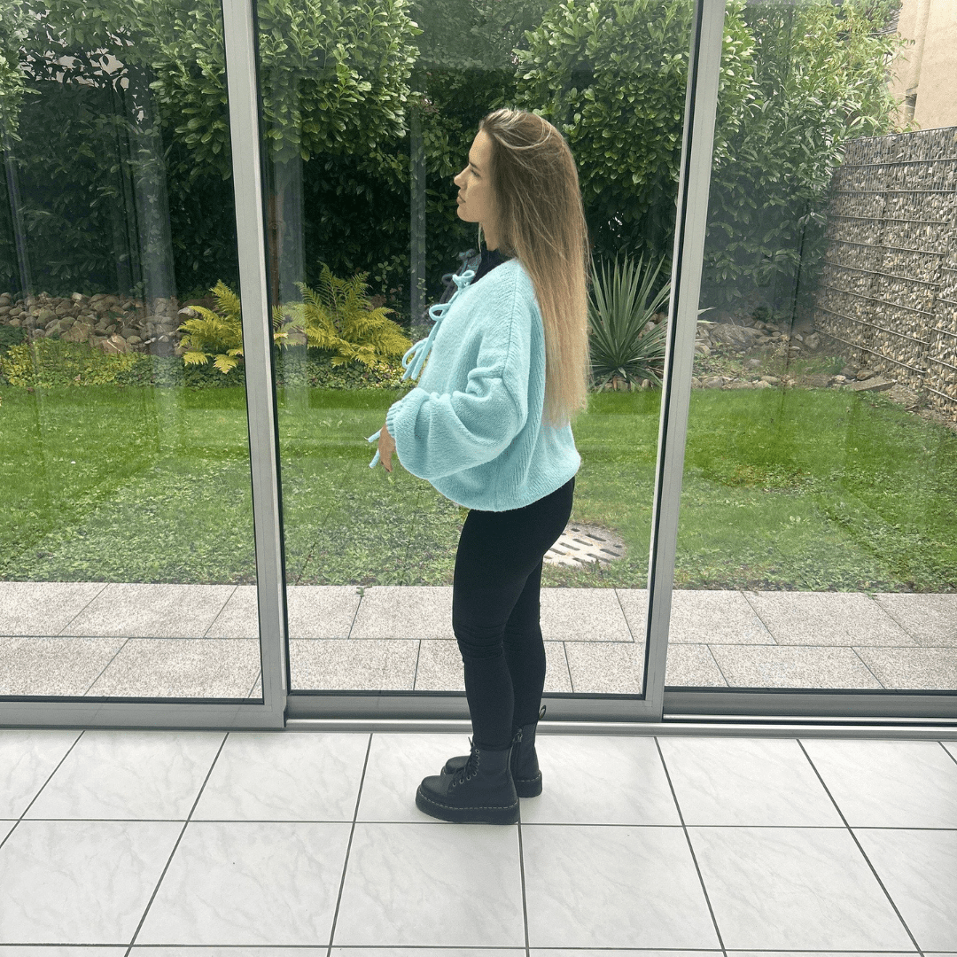 "Léna Paris" Bow Cardigan - Strickjacke - The Femme Club
