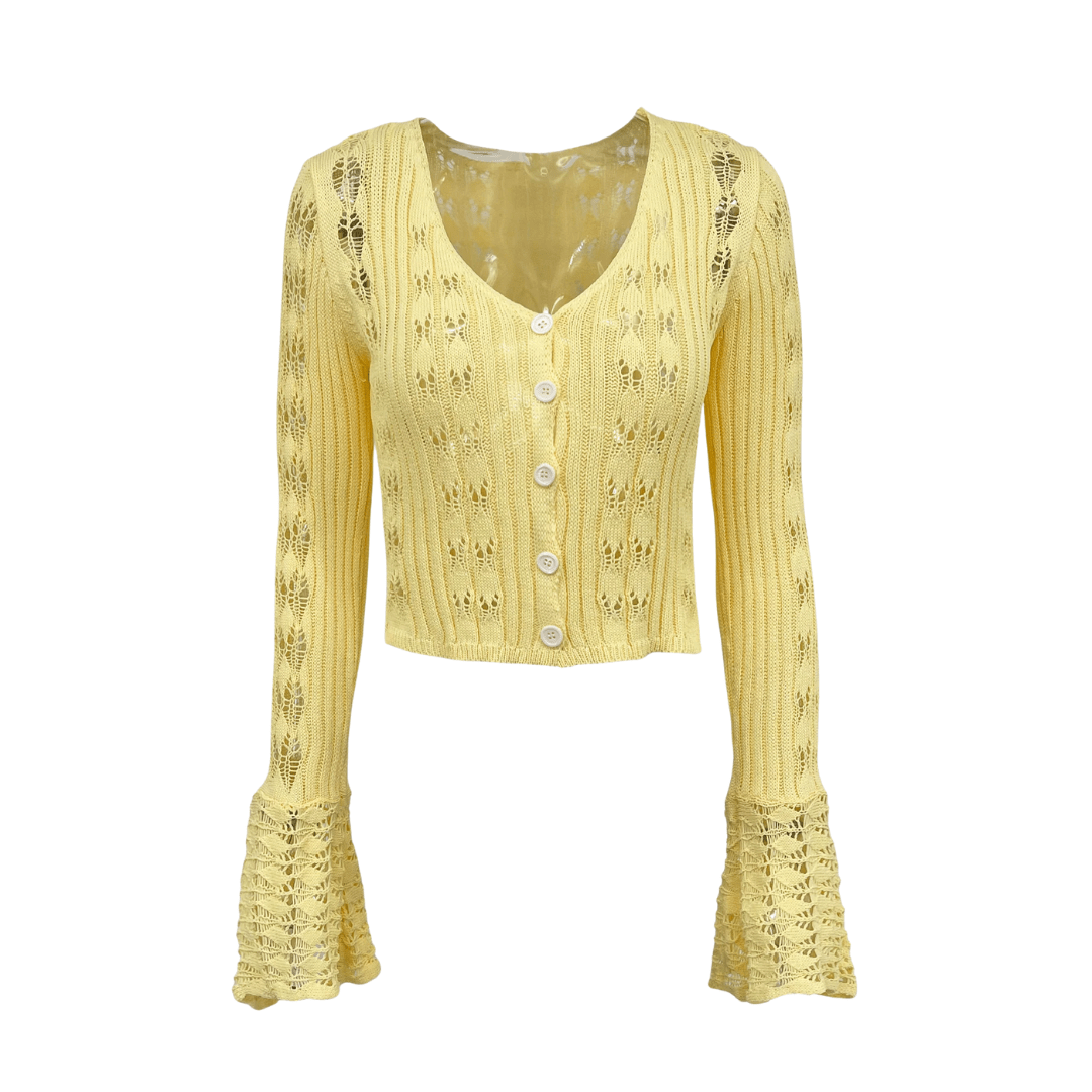 "Lunaria" Knit Longsleeve - Häkeloberteil - The Femme Club