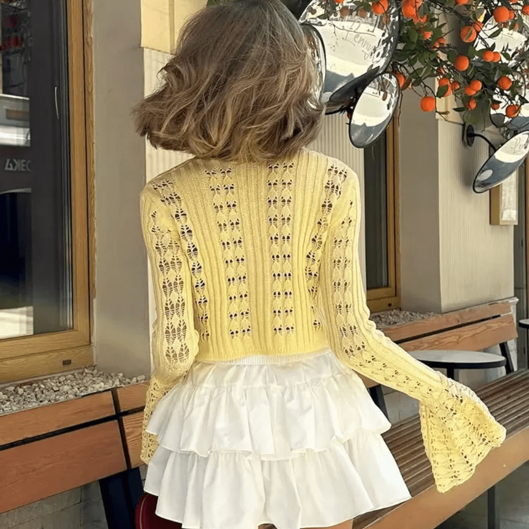 "Lunaria" Knit Longsleeve - Häkeloberteil - The Femme Club