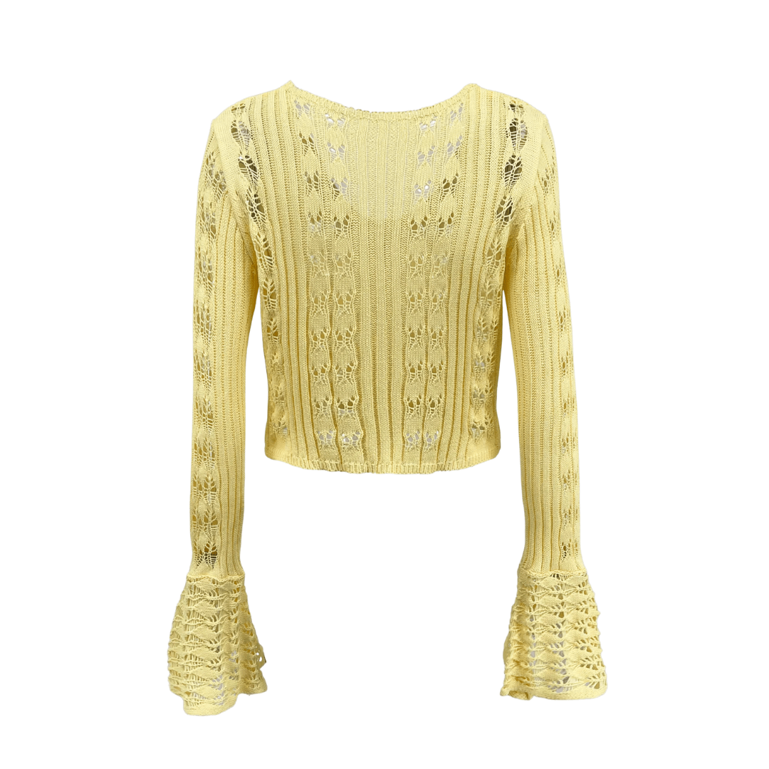 "Lunaria" Knit Longsleeve - Häkeloberteil - The Femme Club