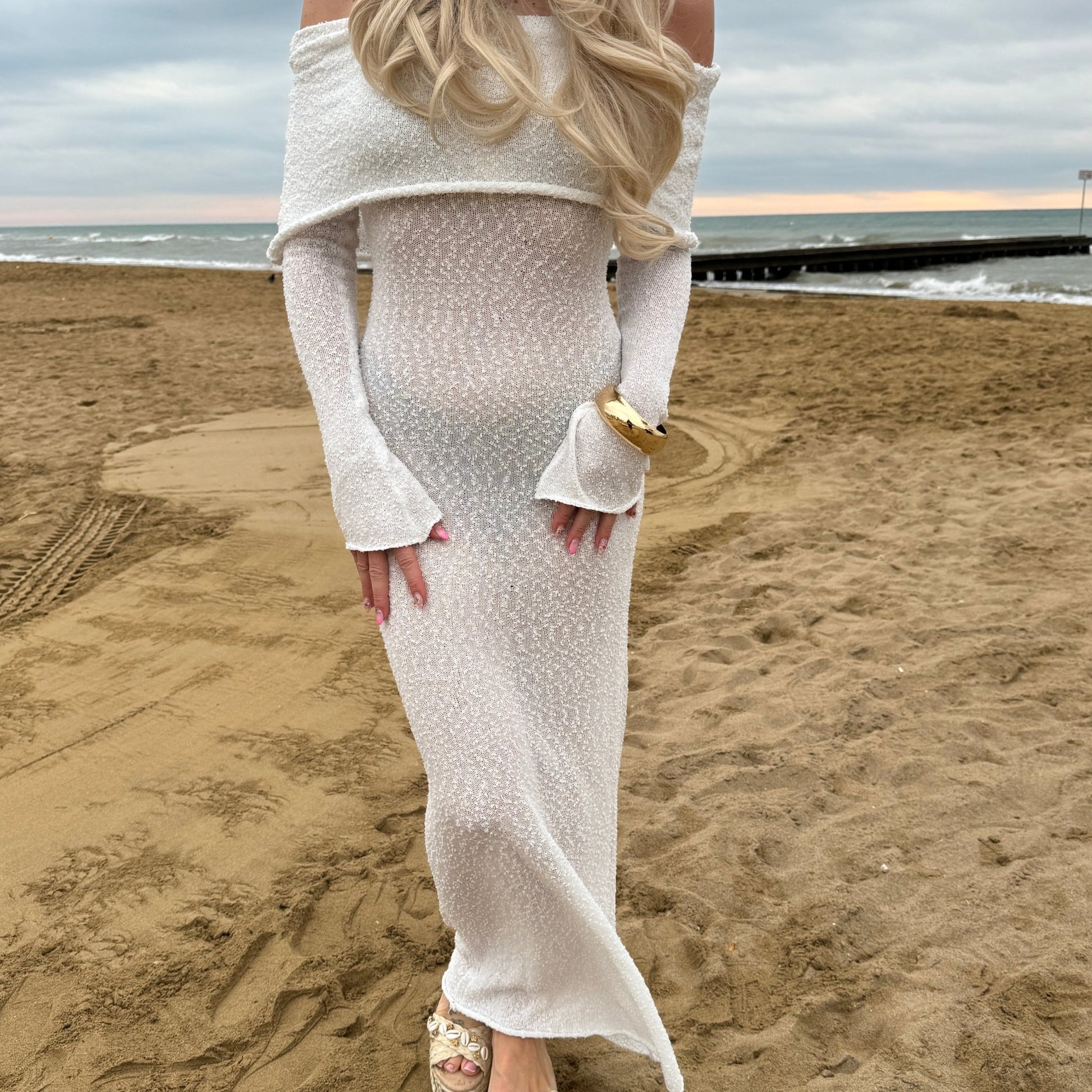 Maxi "Oceana Femme" - Off - Shoulder Kleid - The Femme Club