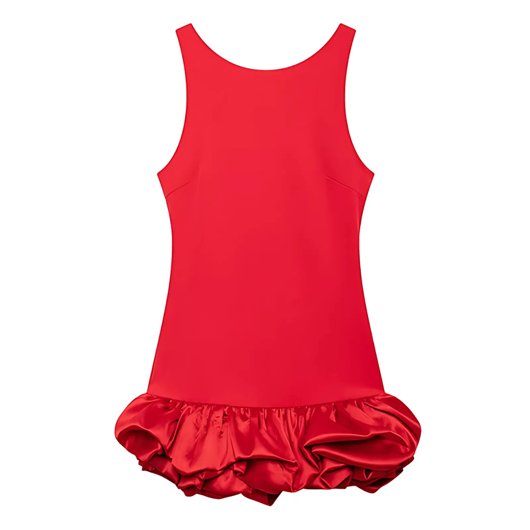 Minikleid "Volant Dreams" - Minikleid mit Rüschensaum - The Femme Club