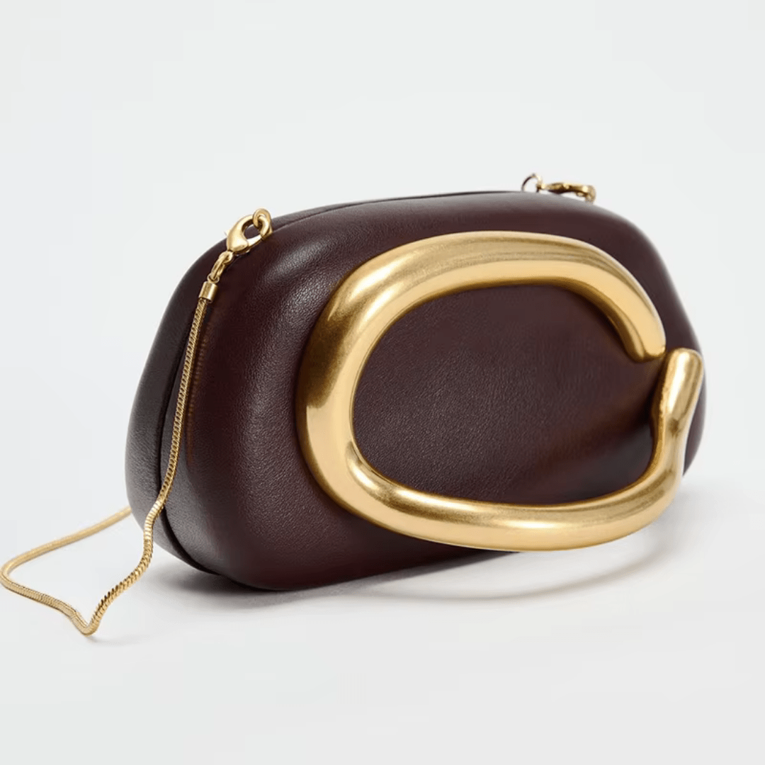 Sculpted Luxe Clutch "Amara" - Luxuriöse Clutch - The Femme Club