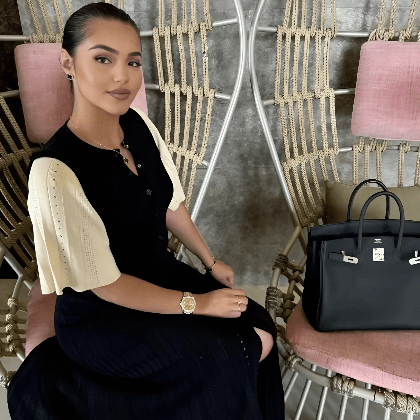 "Solvienne" Midi Dress - Midi Kleid - The Femme Club