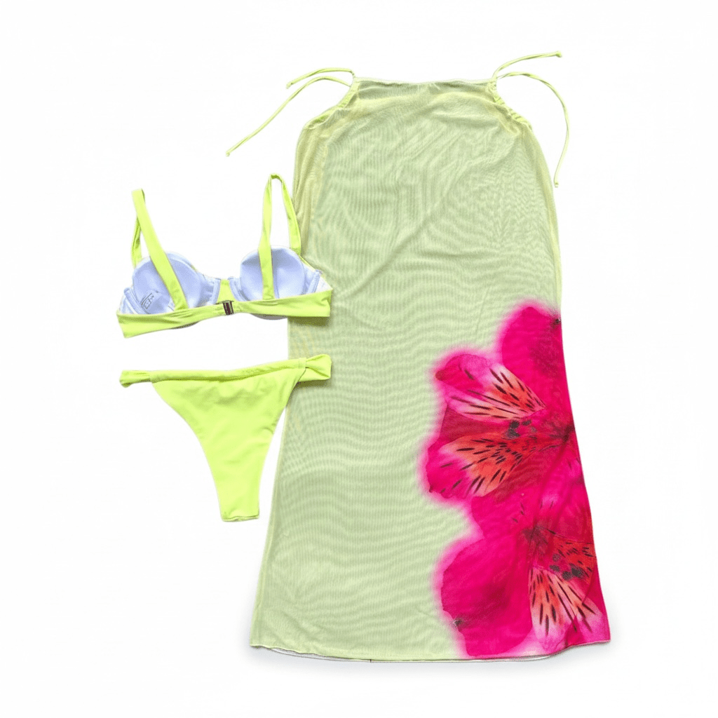 Swim Set "Elvona" - Zweiteiliges Bikini-Set mit Maxirock - The Femme Club