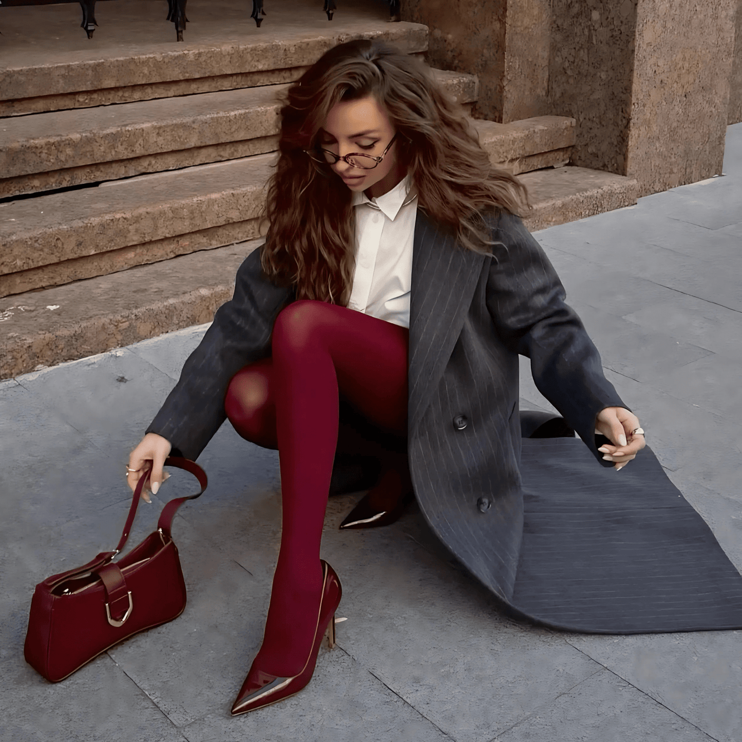 Velvet Power Tights "Élise" - Strumpfhose - The Femme Club