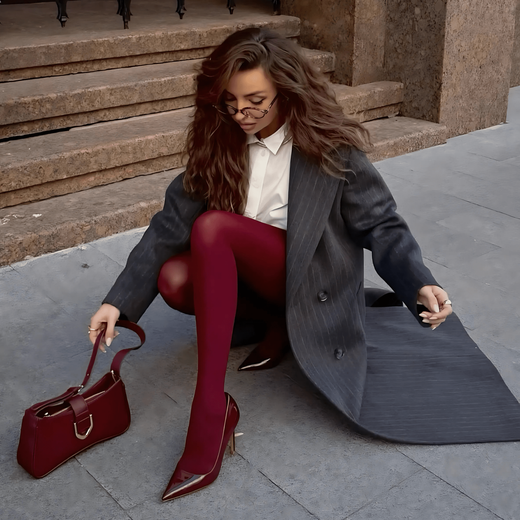 Velvet Power Tights "Élise" - Strumpfhose - The Femme Club