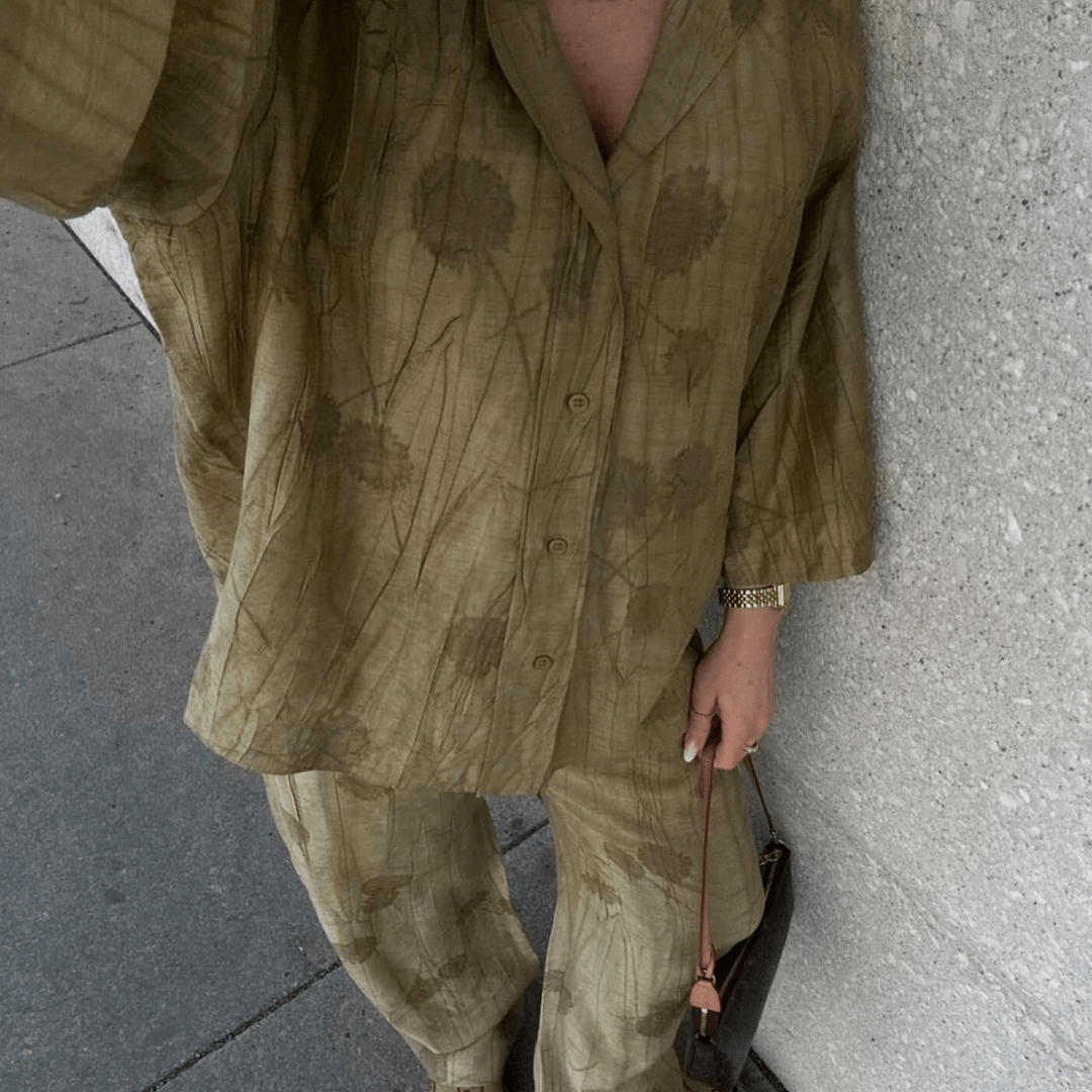 "Wild Fleur" Co - Ord - Set aus Hemd und Hose - The Femme Club