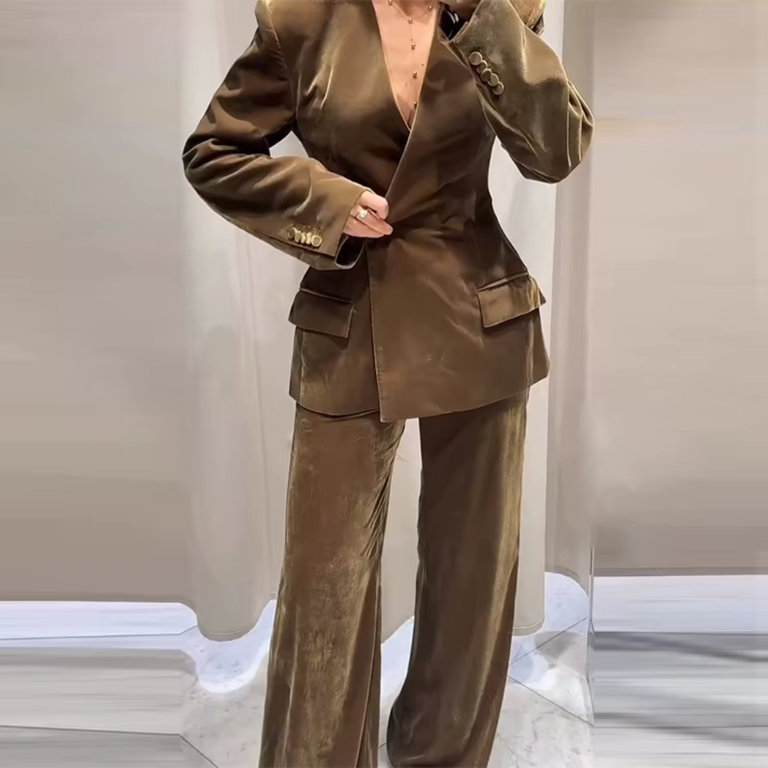 "Velvet Authority" Blazer Set