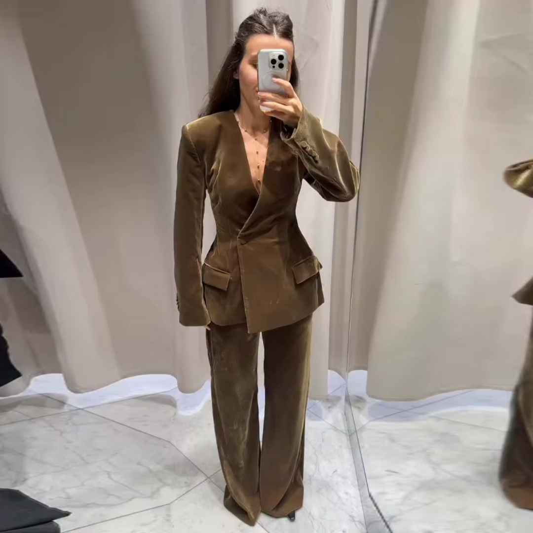 "Velvet Authority" Blazer Set