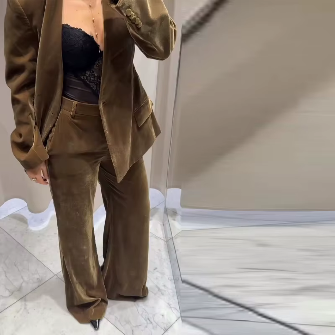 "Velvet Authority" Blazer Set