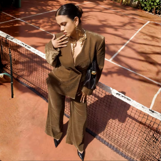 "Velvet Authority" Blazer Set