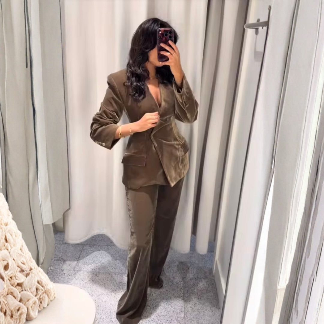 "Velvet Authority" Blazer Set