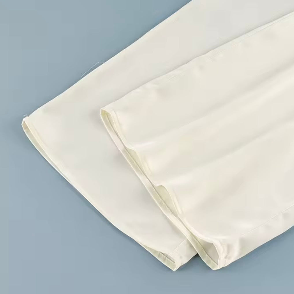 „Glamour“ Elegante Wide-Leg Hose mit Glanzoptik