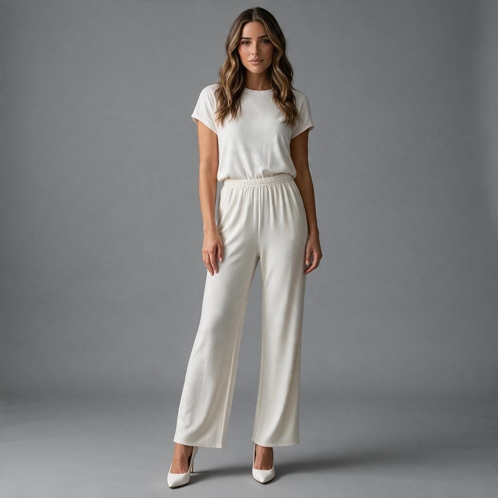 „Glamour“ Elegante Wide-Leg Hose mit Glanzoptik
