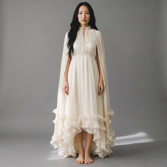 "Maison Blanche" – Maxikleid mit Volants