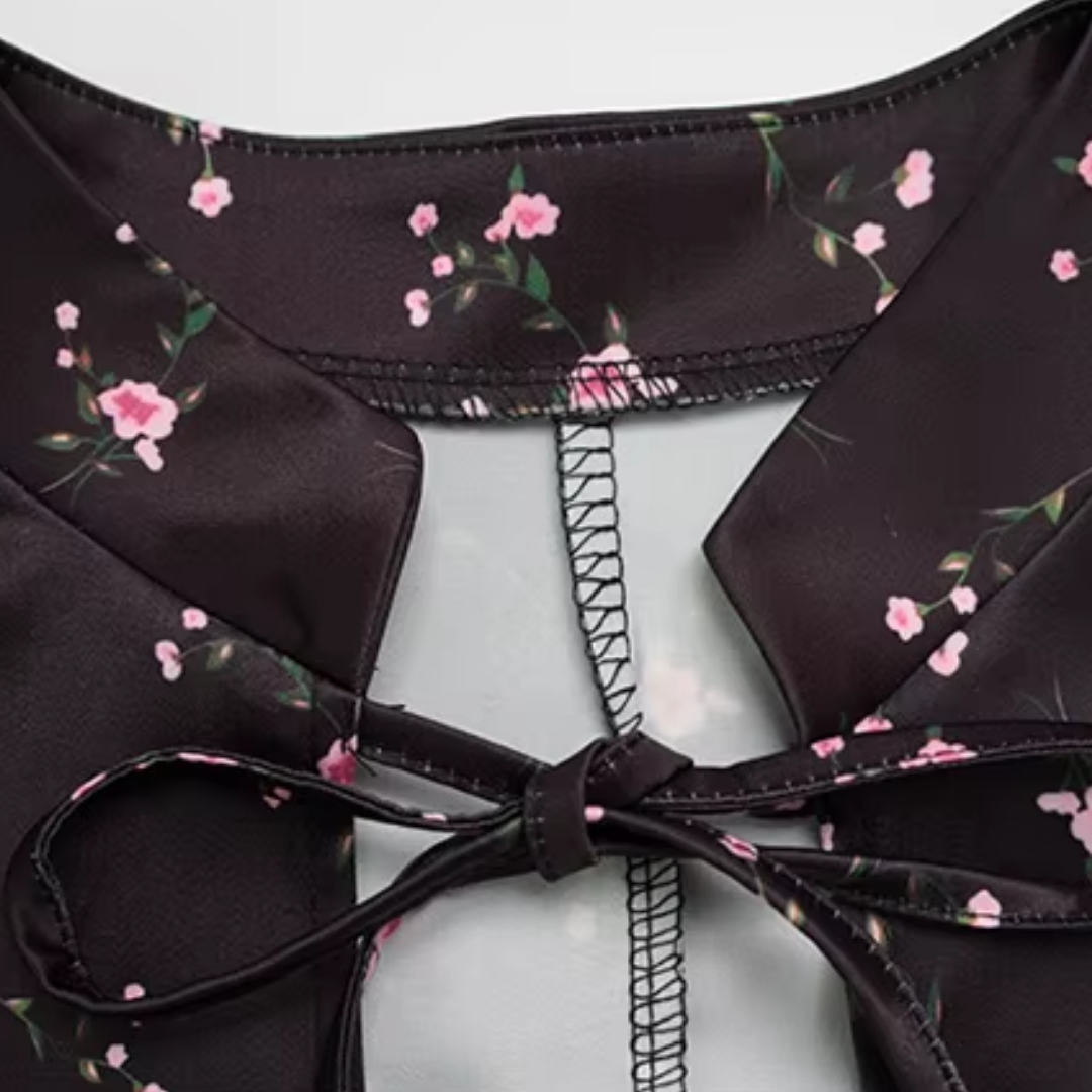 "Noir Bloom" Spitzen-Set