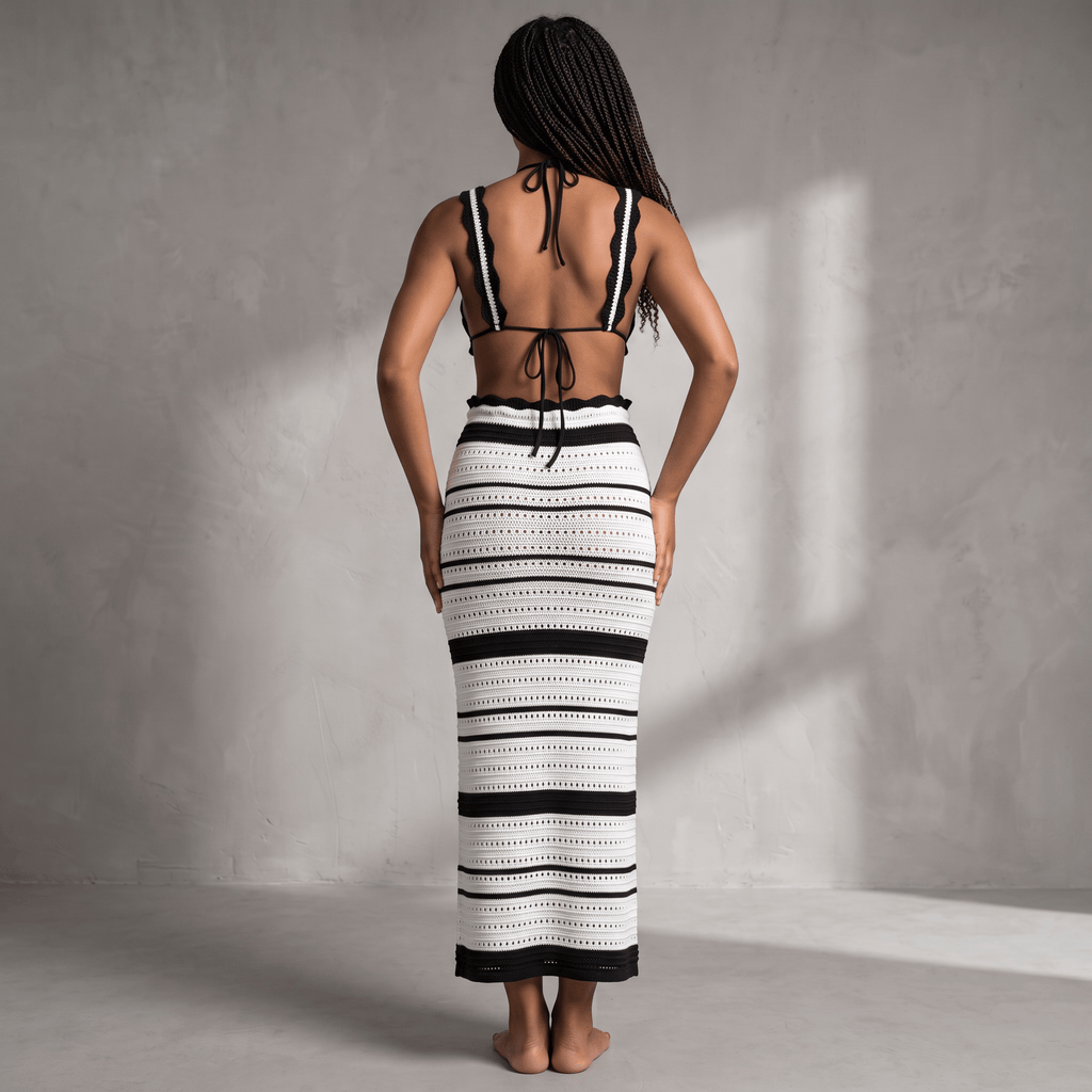 "Astalyn" Knitwear Set - Zweiteiler Set (Top & Rock) - The Femme Club