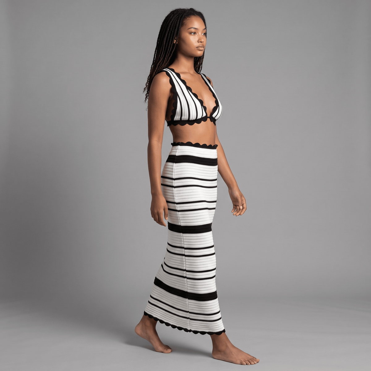 "Astalyn" Knitwear Set - Zweiteiler Set (Top & Rock) - The Femme Club