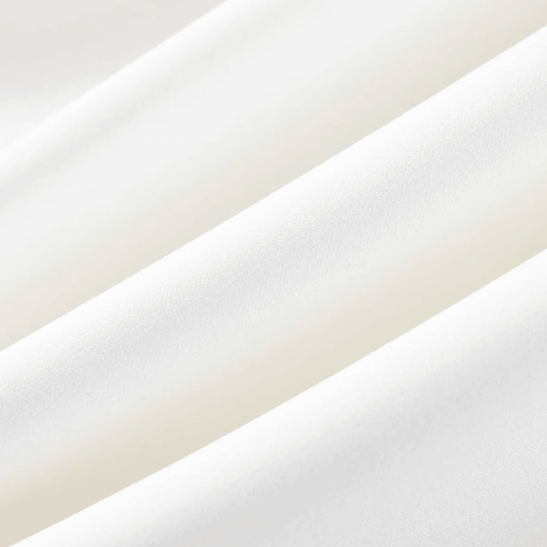 Asymmetrisches Satin-Longtop "White" - Oberteile - The Femme Club