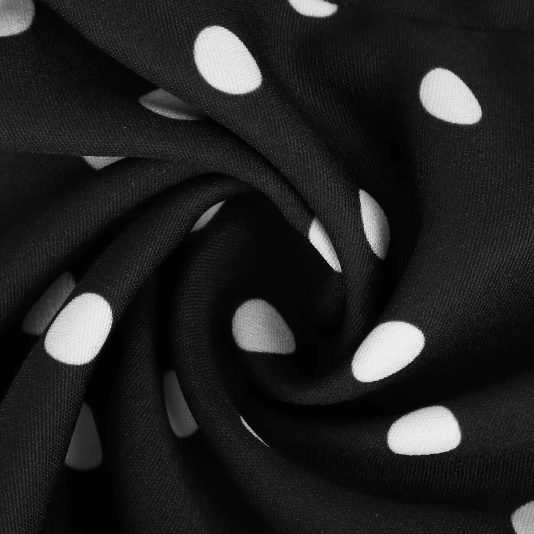 "Belle Noir" Polka Kleid - Neckholder Minikleid - The Femme Club