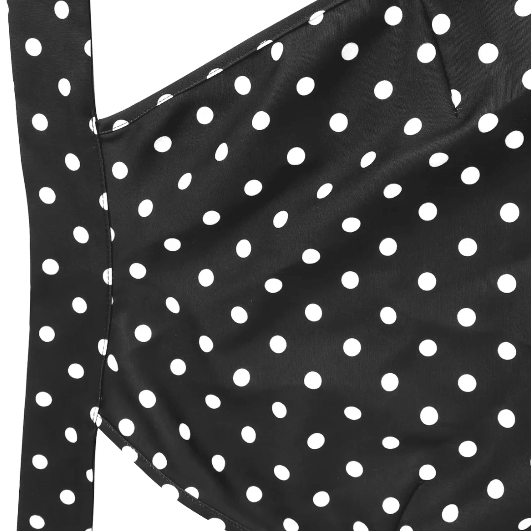 "Belle Noir" Polka Kleid - Neckholder Minikleid - The Femme Club