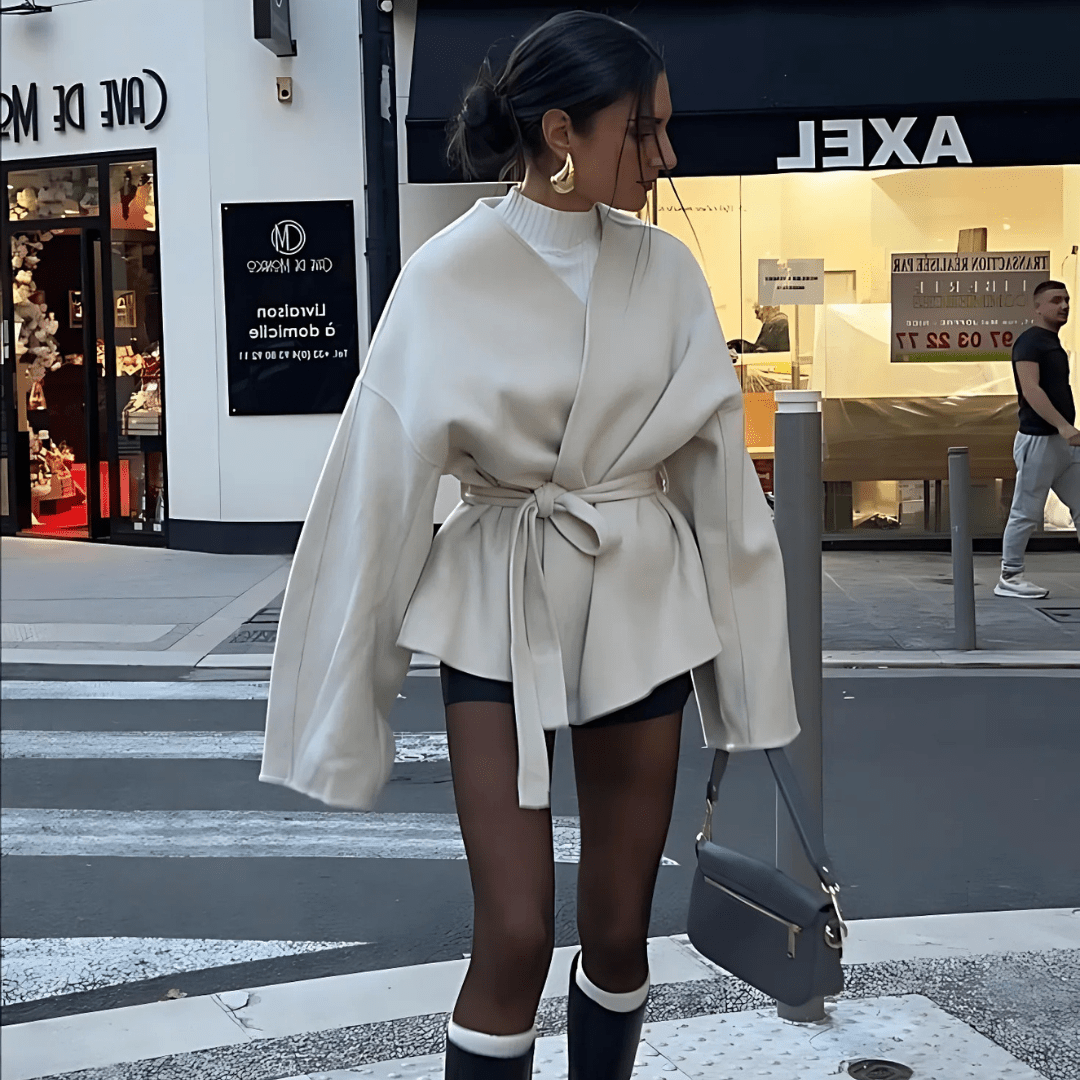 Belted Wrap Jacket "Elenor" - Wickeljacke - The Femme Club