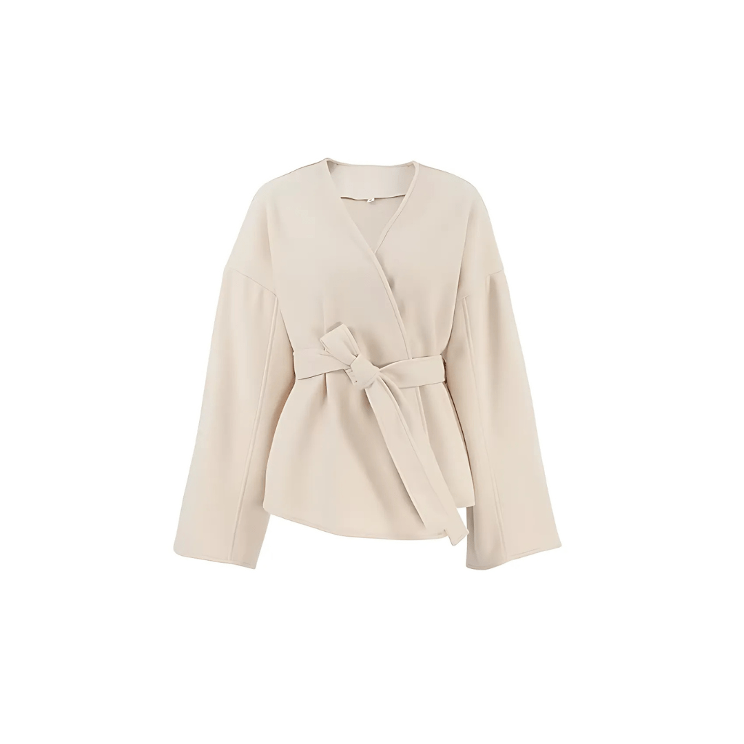 Belted Wrap Jacket "Elenor" - Wickeljacke - The Femme Club