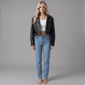 Bikerjacke "Aurévia" - Cropped Bikerjacke - The Femme Club