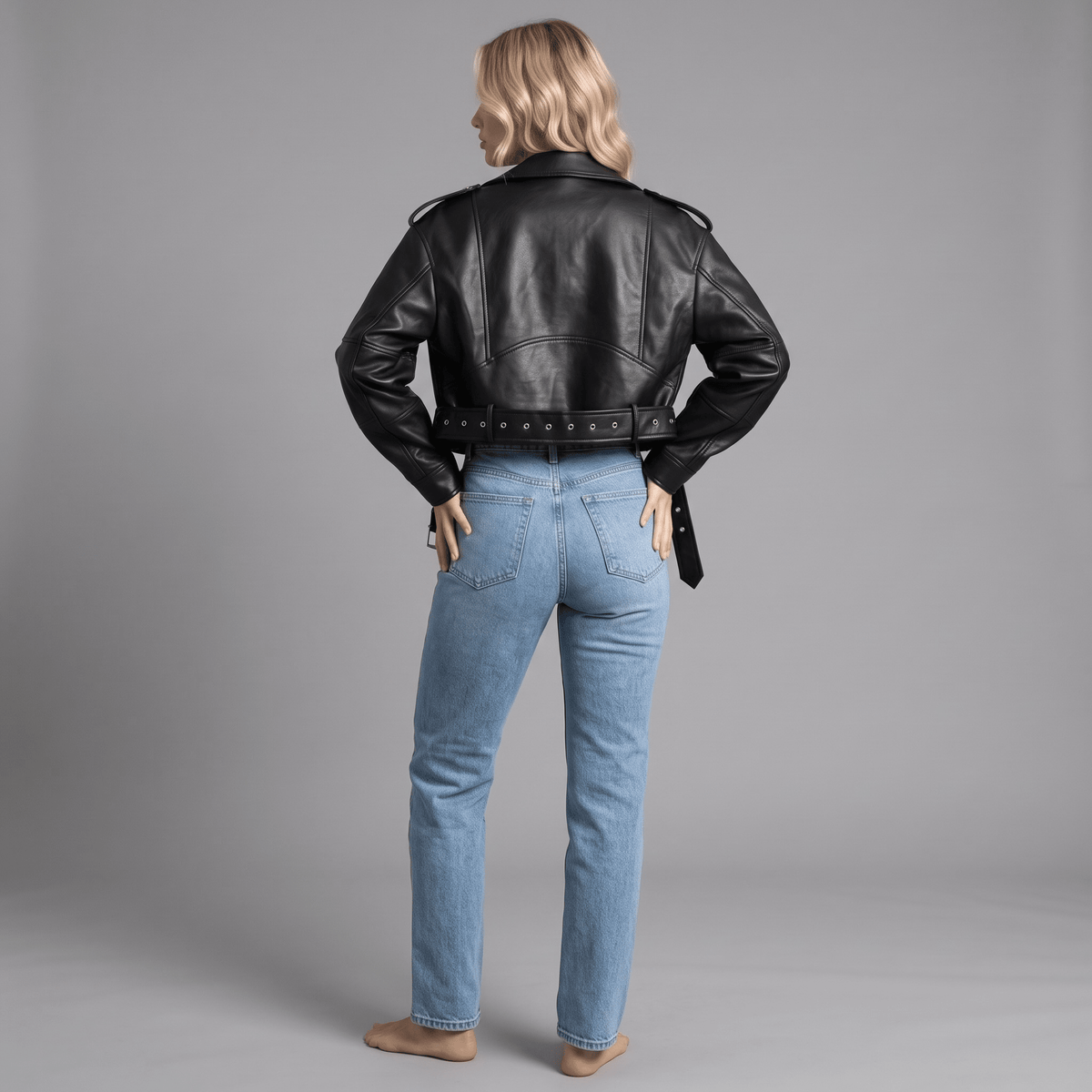 Bikerjacke "Aurévia" - Cropped Bikerjacke - The Femme Club