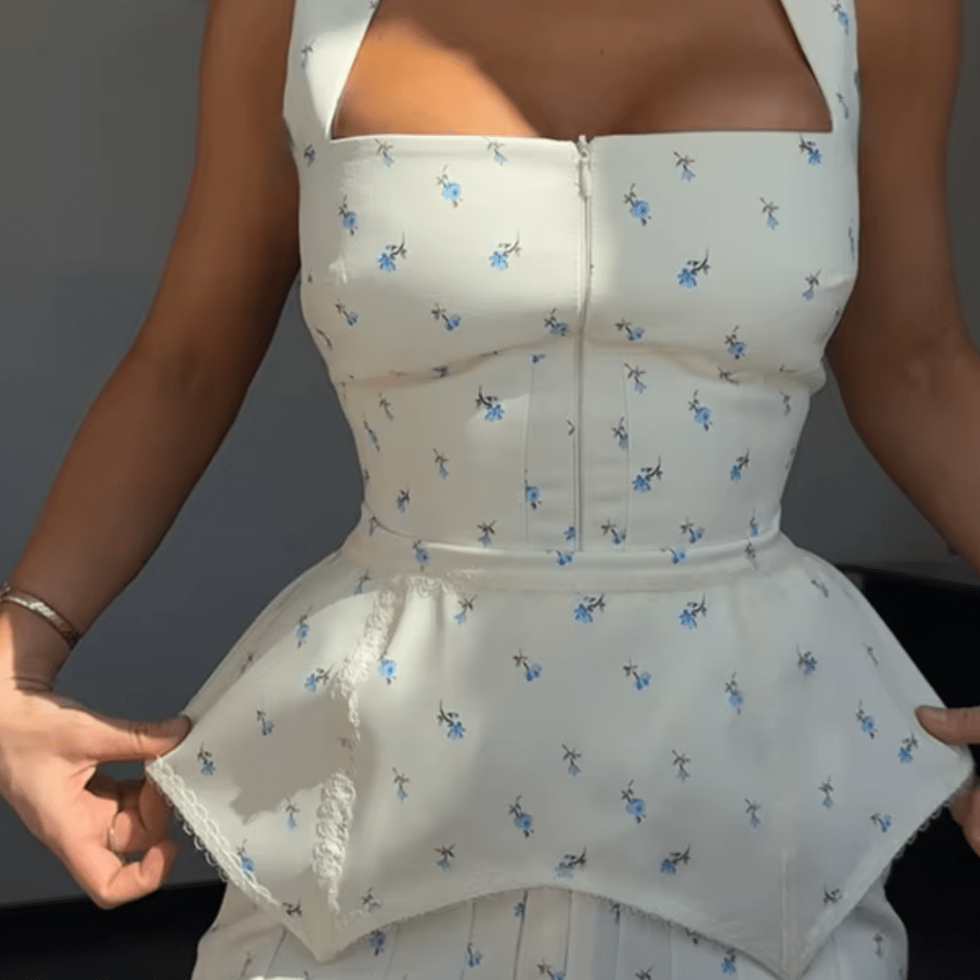 "Bloom Grace" Korsettkleid - Corsagen Minikleid - The Femme Club