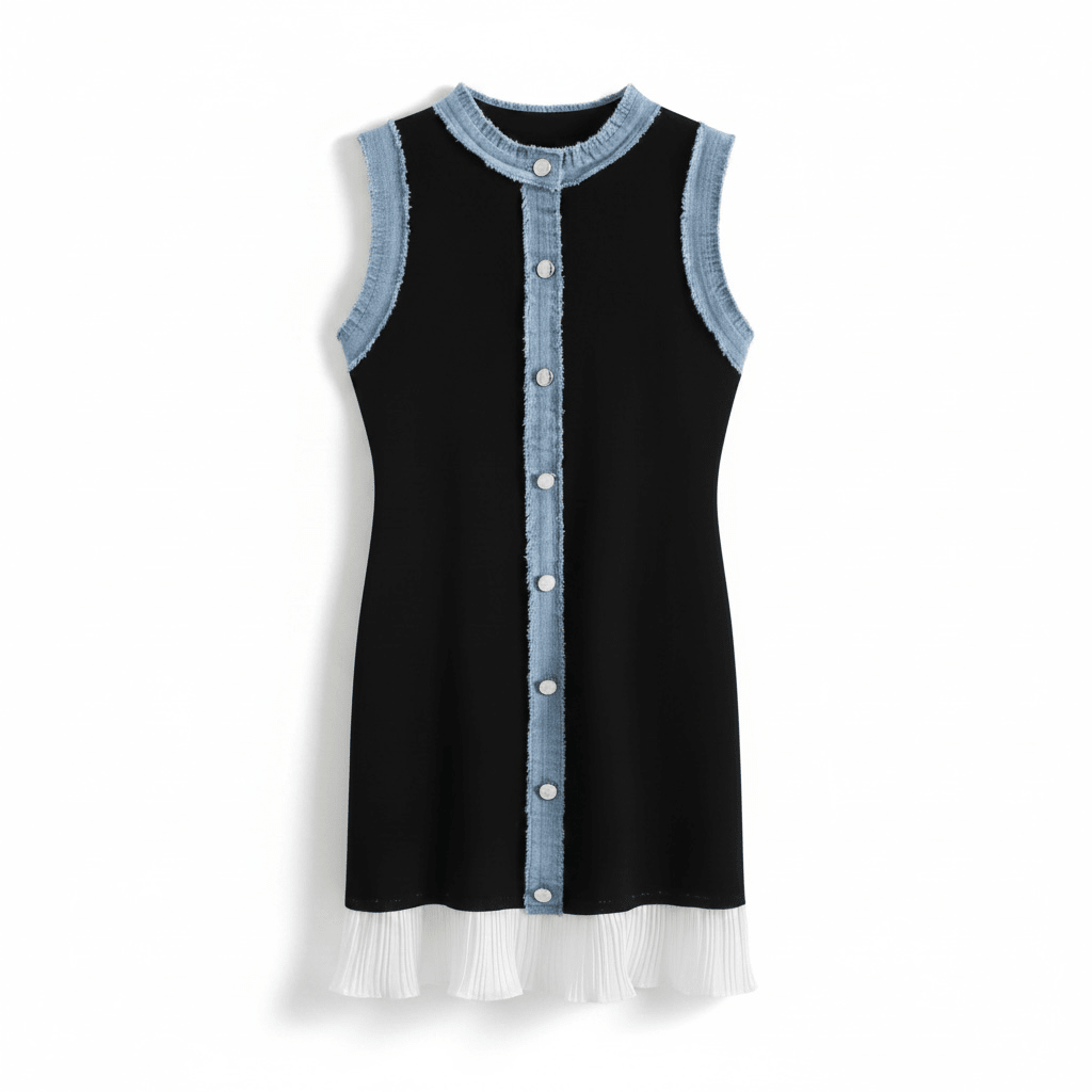 "Blue Luxe" Dress - Luxury Knit Mini Dress - The Femme Club