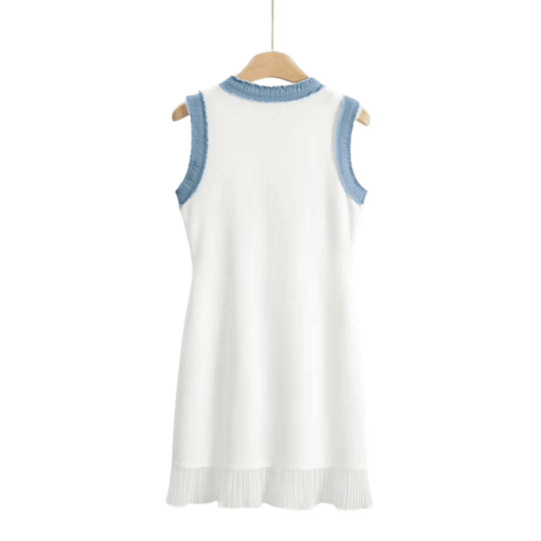 "Blue Luxe" Dress - Luxury Knit Mini Dress - The Femme Club