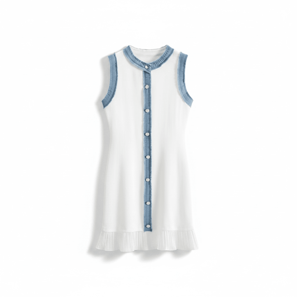 "Blue Luxe" Dress - Luxury Knit Mini Dress - The Femme Club