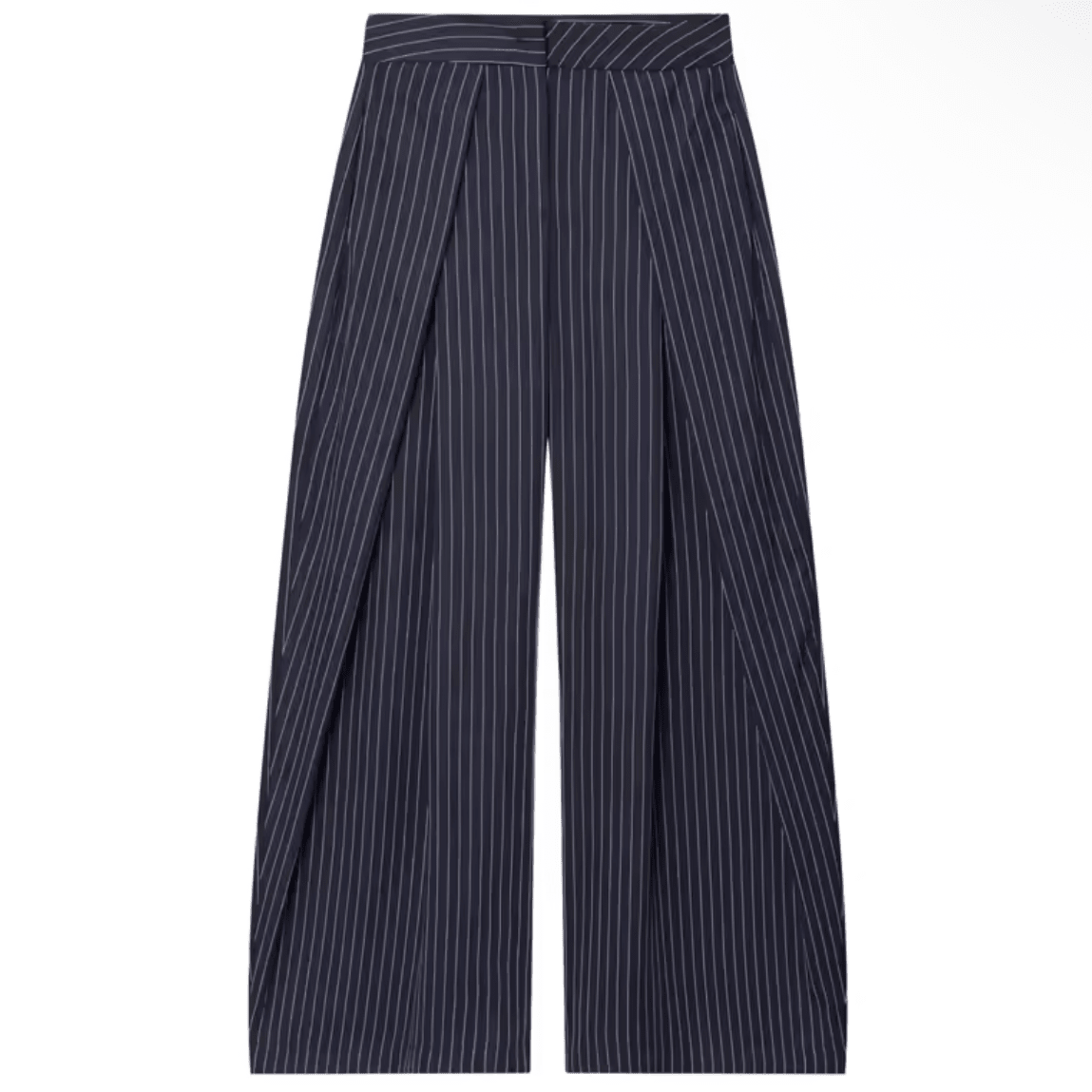 „Casual Power“ Nadelstreifenhose mit Wickel-Detail - Lange Hose - The Femme Club