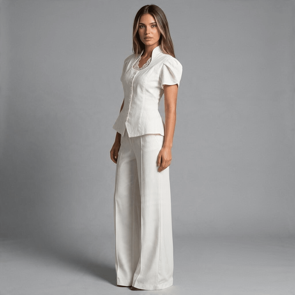 „Classic Charm“ Elegante Kurz-Weste mit Puffärmeln - Kurz-Weste - The Femme Club