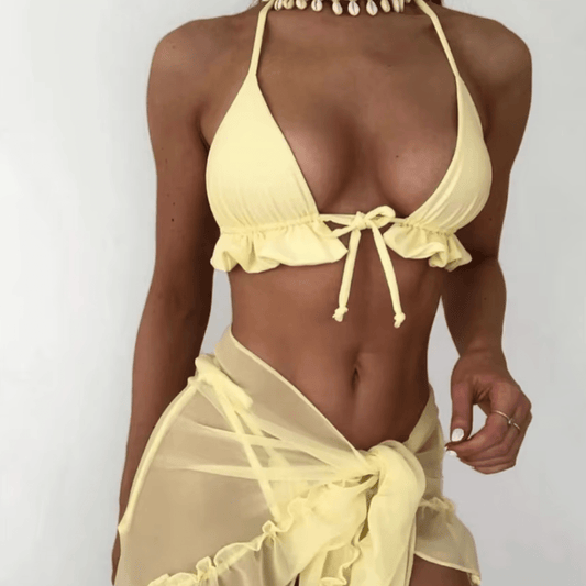 "Coastline" Bikini Set - 3 - teiliges Bikini Set - The Femme Club