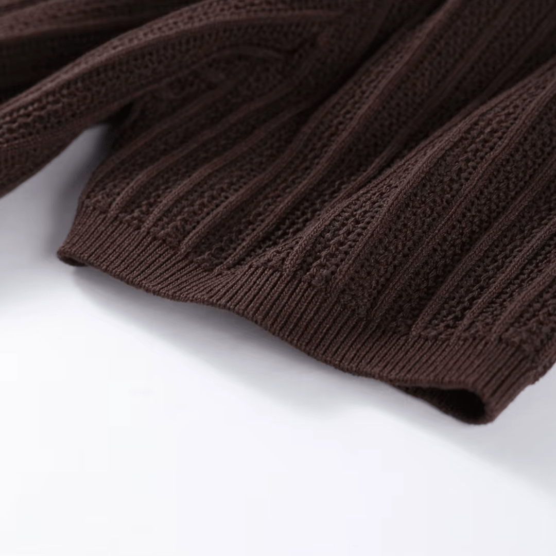 "Cocoa Serenity" Two - Piece - Strick - Zweiteiler - The Femme Club