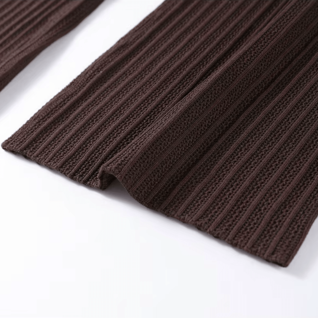 "Cocoa Serenity" Two - Piece - Strick - Zweiteiler - The Femme Club