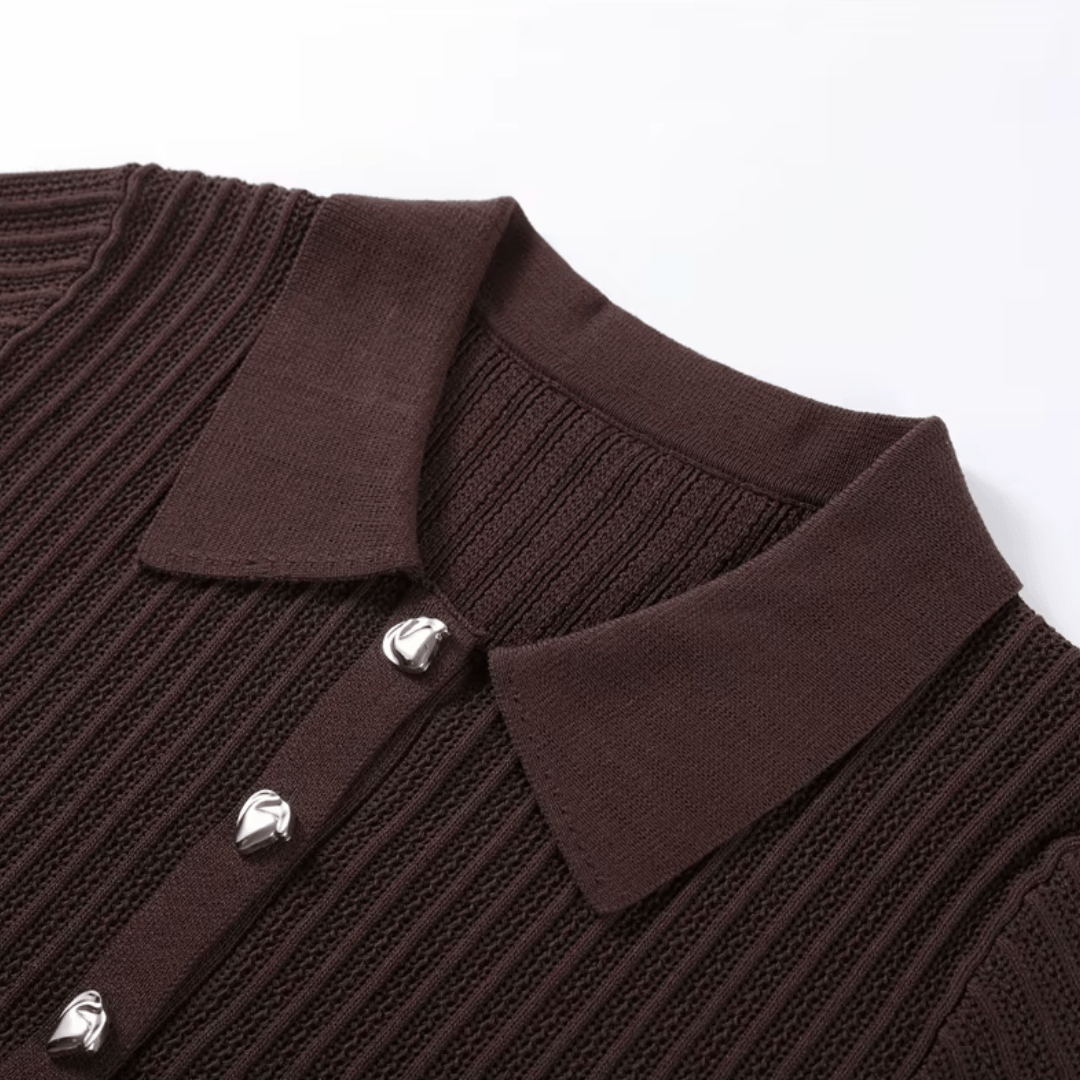 "Cocoa Serenity" Two - Piece - Strick - Zweiteiler - The Femme Club